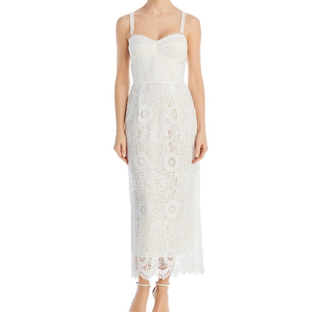 Sabina Musayev Nicolette Lace Midi-Dress
